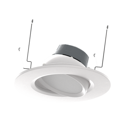 RAB Lighting 6" LED Retrofit Gimbal Downlight, 11W, CCT Selectable, 1100 Lumens, 120V, RA6R119FA120WS
