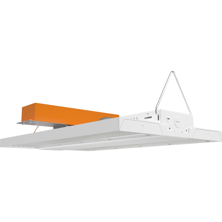 RAB Lighting RBAY15M Linear High Bay, 260/220/160W, CCT Selectable, 480V, Battery Backup, White, RBAY15M/480/E