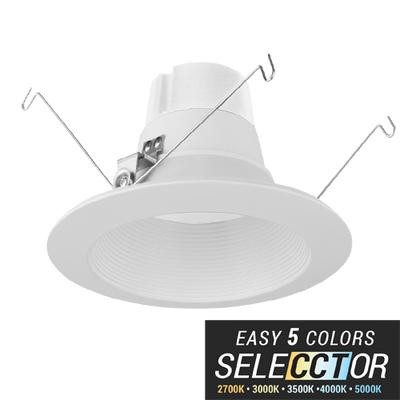 Elite Lighting REL637-1200L-CCT Series LED Retrofit Baffle Trim, Color SeleCCTor 2700K/3000K/3500K/4000K/5000K (White, 5/6")