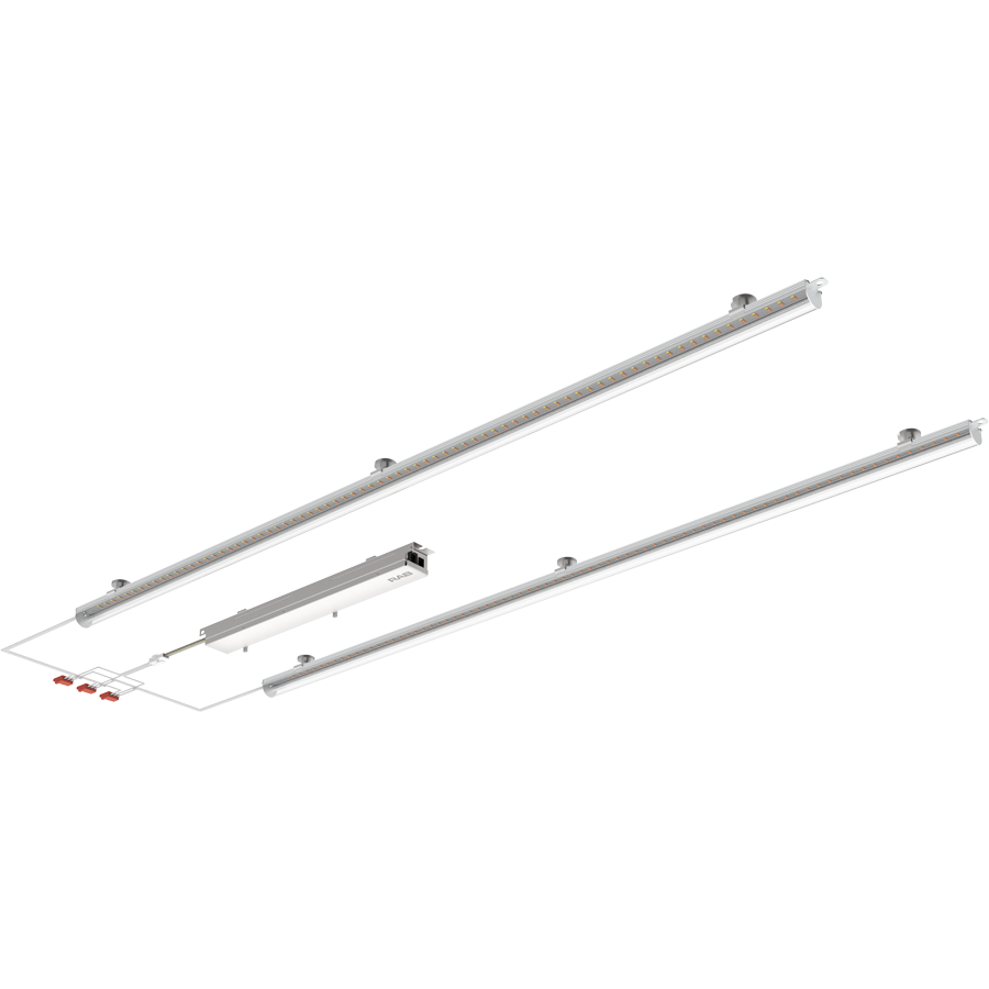 RAB Lighting RLB2 Retrofit Light Bar, 2x3 Ft., 45/40/35/30/25W, CCT Selectable, Clear Lens, White, RLB2-3C