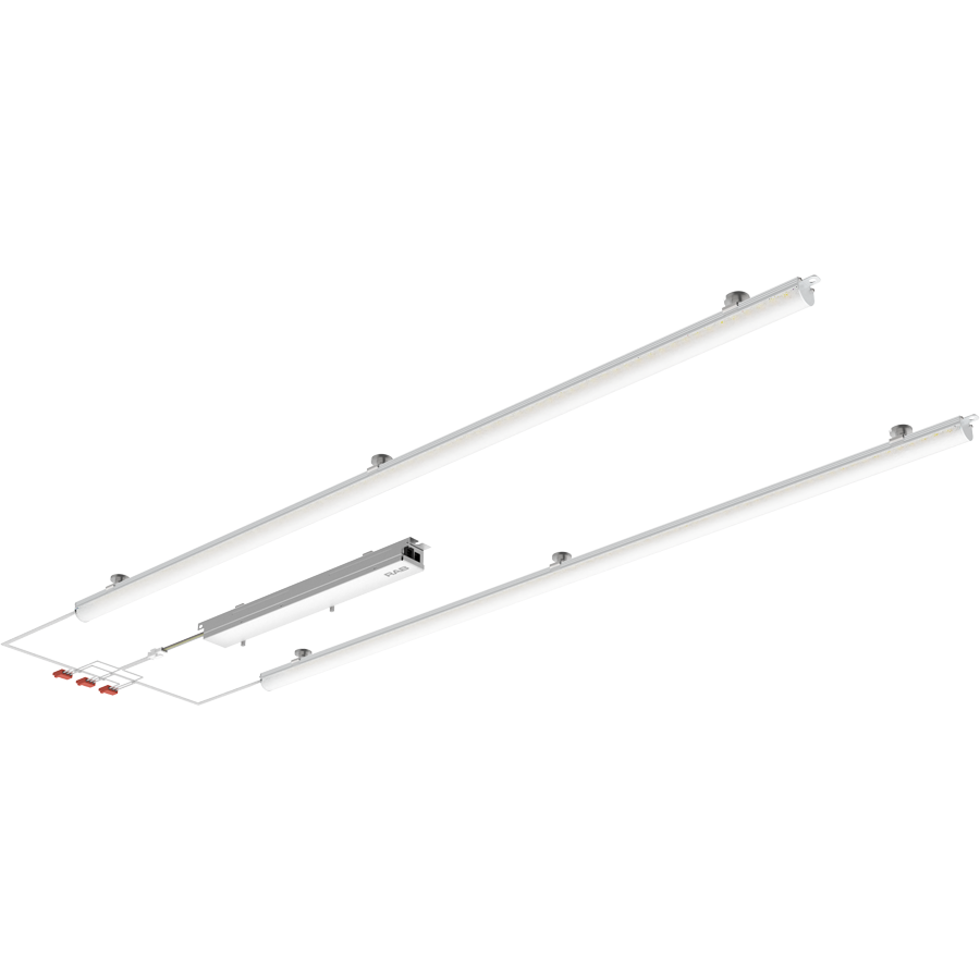 RAB Lighting RLB2 Retrofit Light Bar, 2x3 Ft., 45/40/35/30/25W, CCT Selectable, Frosted Lens, White, RLB2-3F