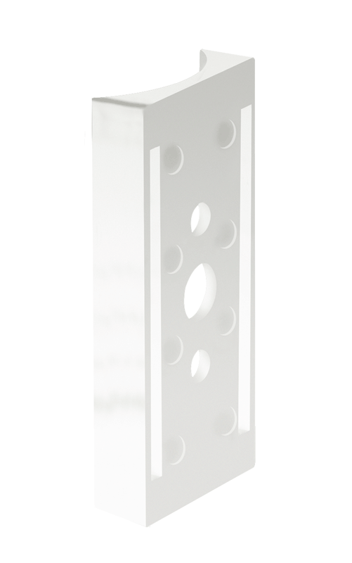 RAB Lighting Round Pole Adaptor, ALED, 4 In., 260/360W, White, RPA4W-ALED360