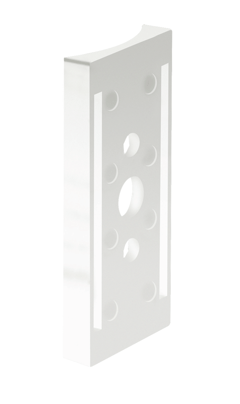 RAB Lighting Round Pole Adaptor, 4 In., White, RPA4W
