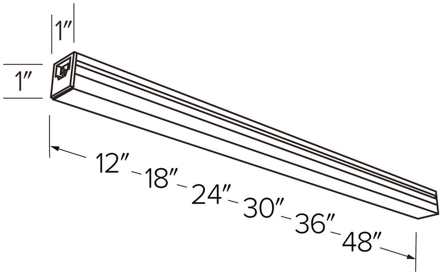 Elco Lighting Zinnia LED Undercabinet Bar, 8W, 3000K, CRI90, 120V, TRIAC Dimming, White, EUD3330W