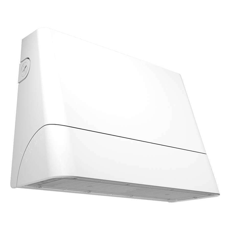 RAB Lighting SLIM22 Wall Pack Medium, 100/85/70/50W, CCT Selectable, Adjustable Optic, White, SLIM22-M-100W