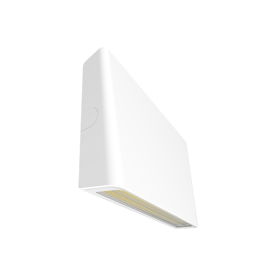 RAB Lighting SLIM Medium Wall Pack, 27/41/55W, 3000K, Field-Adjustable, LightCloud Blue Control, White, SLIMMYW/LCB