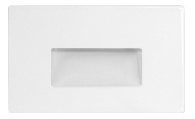 RAB Lighting 3 Watt Horizontal Recessed LED Step Light, 3000K, 88 Lumens, 120V, White, FSLEDH3YW/120