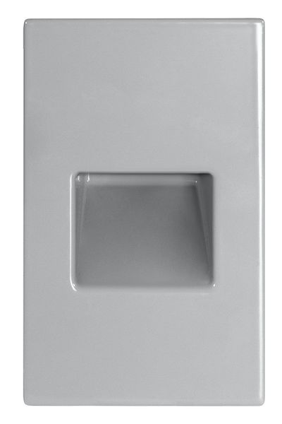 RAB Lighting 3 Watt Vertical Recessed LED Step Light, 2700K, 52 Lumens, 120V, Silver, FSLEDV3YYS/120