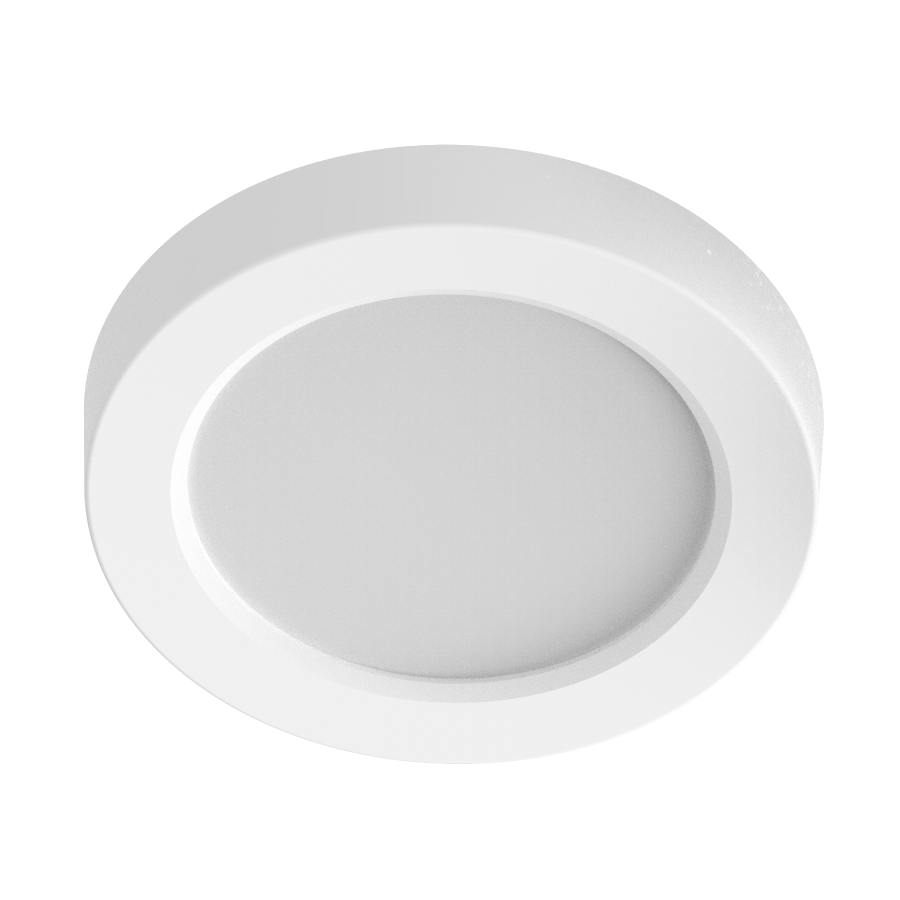 RAB Lighting 12 Watt 7" LED Round Surface Mount, 0-10V Dimming, CCT Selectable, 750 Lumens, 120-277V, SUMOFA-7R-12-95CCT-UNV-W