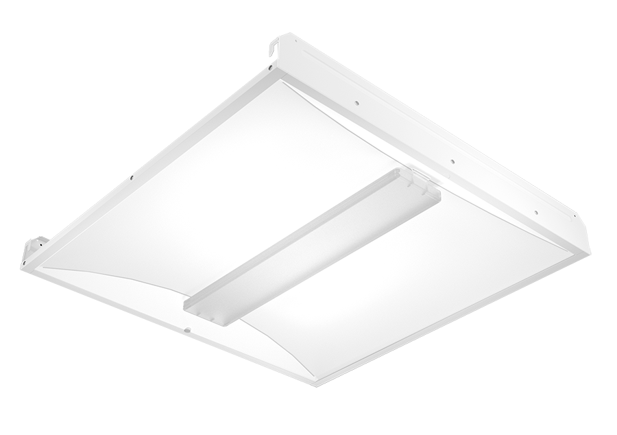 RAB Lighting SWISH Island 2x2 Troffer, 19/29/39W, CCT Selectable, 120-277V, MVS, Battery Backup, White, SWISHFA-ISLAND2X2/MVS/E