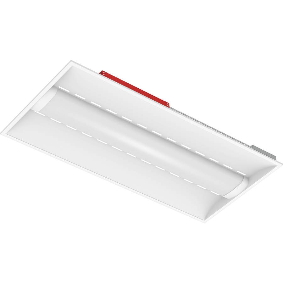 RAB Lighting SWISH Air Handling 2X4, 44/35/26W, CCT Selectable, Battery Backup, White, SWISHAIR2X4/E
