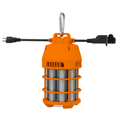 RAB Lighting TEMP17 Temporary Lighting, 100W, 5000K, CRI 80, 6 Ft. Cord, 120V, Orange, TEMP17-100
