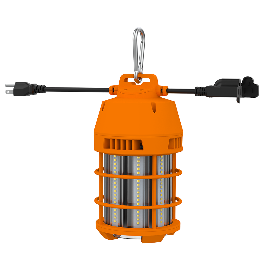 RAB Lighting TEMP17 Temporary Lighting, 100W, 5000K, CRI 80, 6 Ft. Cord, 120V, Orange, TEMP17-100