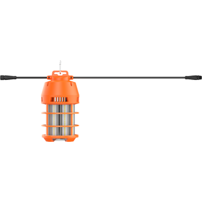 RAB Lighting TEMP34 Temporary Light, 100W, 5000K, CRI80, 6 Ft. Cable, Construction Orange, TEMP34-100