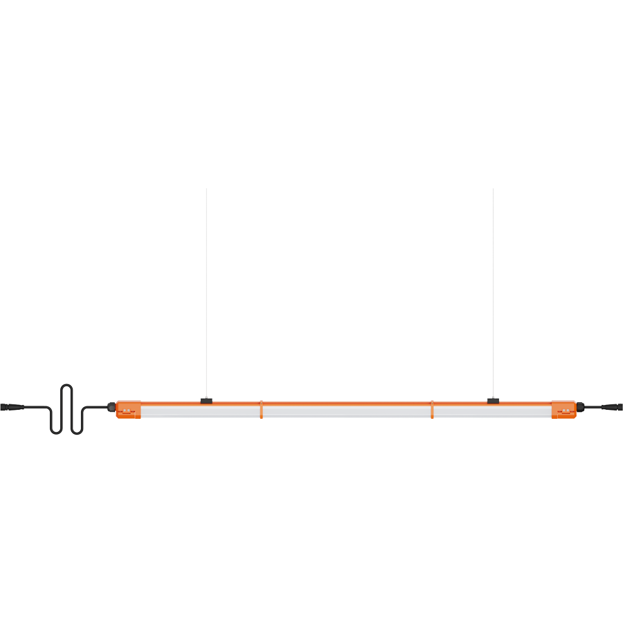 RAB Lighting TEMPLIN Linear Temporary Light, 90W, 5000K, 120-277V, Orange, TEMPLIN-90