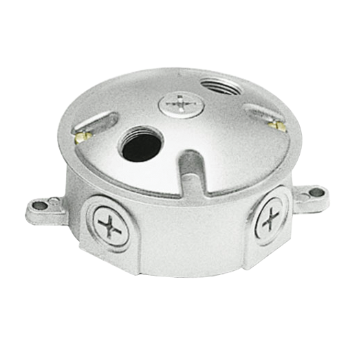 RAB Lighting Weatherproof Round Box, 3/4 In. Hub, 3-1/2 In. Hole Cover, VX3-3/4