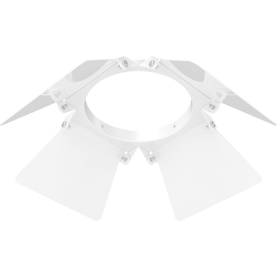 RAB Lighting Track22 Large Track Light, White, Barn Door, TK22L-BD