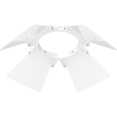 RAB Lighting TRACK22 Track Light Medium, Barn Door, White, TK22M-BD