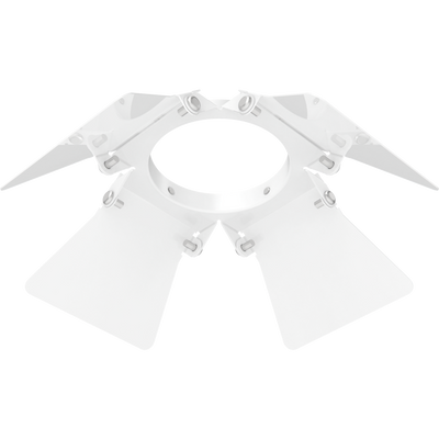 RAB Lighting TRACK22 Track Light Small, Barn Door, White, TK22S-BD