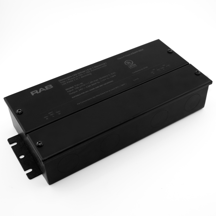 RAB Lighting LED Driver IP65, 96W, 100-277V, Dimming, TOD-96