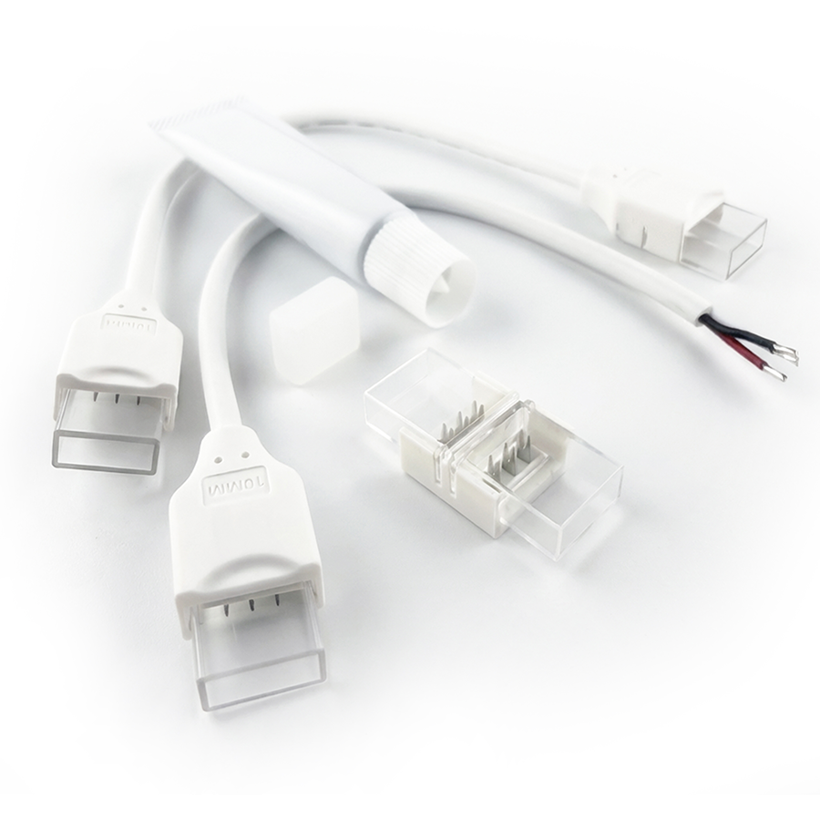 RAB Lighting Tape Light Connector, IP65, 3-Pin, 10mm, 15cm Wire, TOJ3