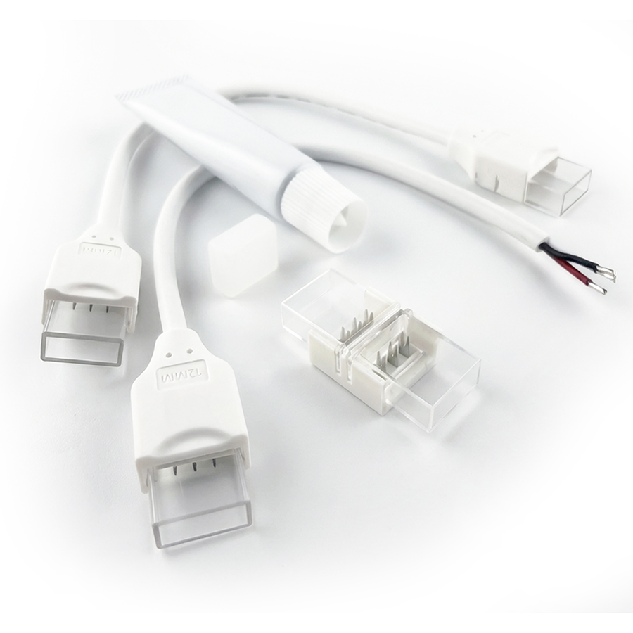 RAB Lighting Tape Light Connector, IP65, 5-Pin, 12mm, 15cm Wire, TOJ5