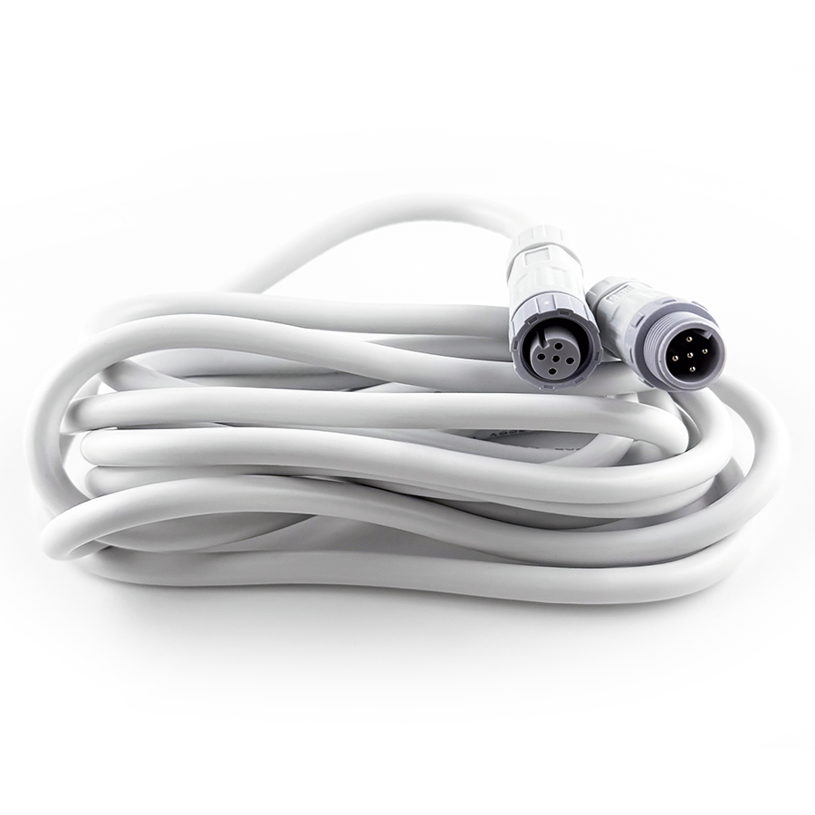 RAB Lighting Tape Light Wire Extender, 5-Pin Connectors, IP67, 8FT Wire, TPFE5