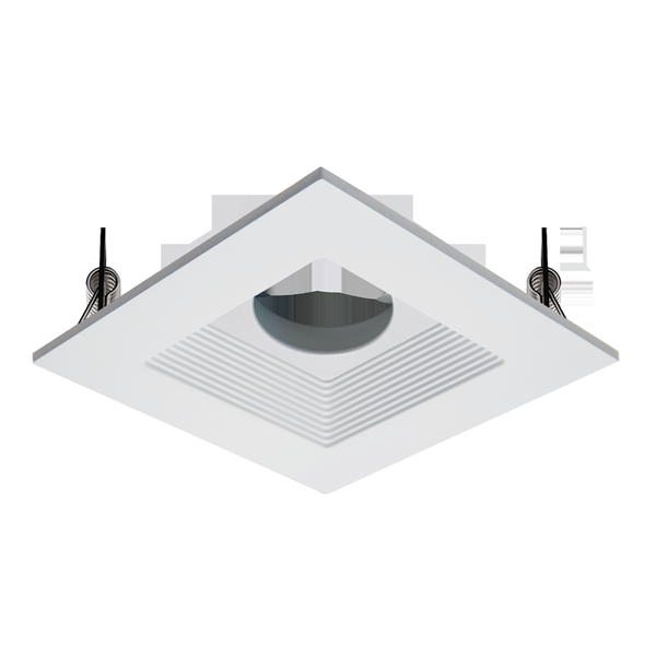 Elco Lighting Pex 4" Canless Square Baffle, White, EKCL4716W