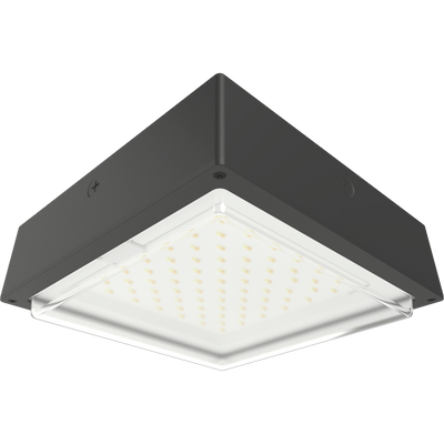 RAB Lighting VAN34 Canopy Light, 60/50/40W, CCT Selectable, 480V, Microwave Sensor, Bronze, VAN34-60/480/MVS
