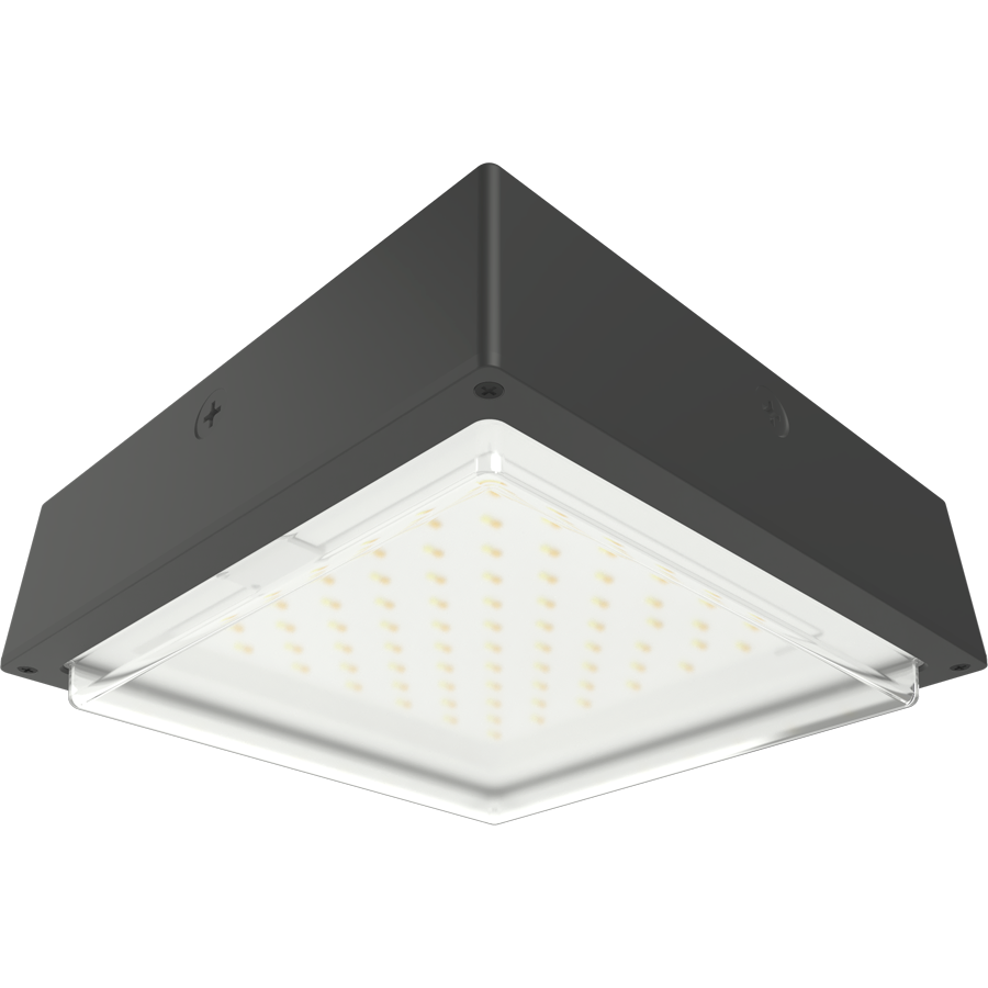 RAB Lighting VAN34 Canopy Light, 60/50/40W, CCT Selectable, 480V, Microwave Sensor, Bronze, VAN34-60/480/MVS