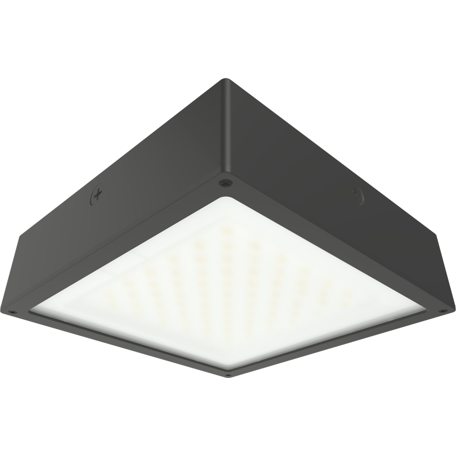 RAB Lighting VAN34 Canopy Light, 90/80/70W, CCT Selectable, 120-277V, Flat Frosted Lens, Bronze, VAN34-90FFR