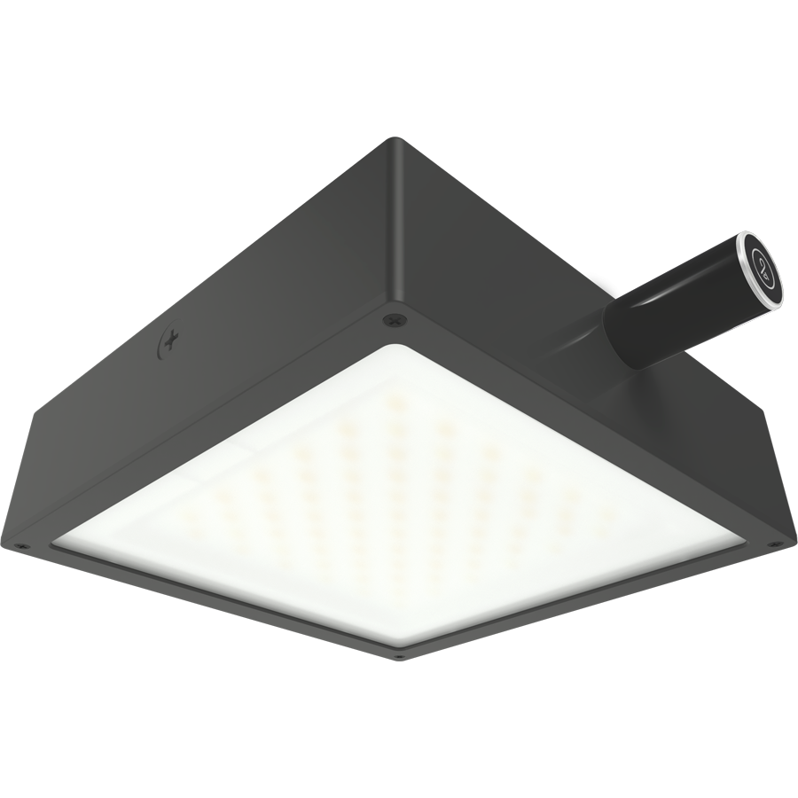 RAB Lighting VAN34 Canopy Light, 30/20/10W, CCT Selectable, 480V, Flat Frosted Lens, LightCloud, Bronze, VAN34-30FFR/480/LC