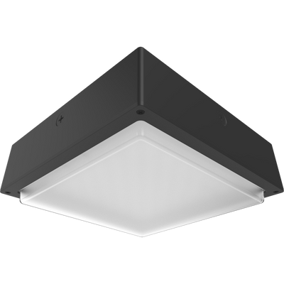RAB Lighting VAN34 Vandalproof Canopy Light, 30/20/10W, CCT Selectable, 480V, Drop Frosted Lens, Bronze, VAN34-30FR/480