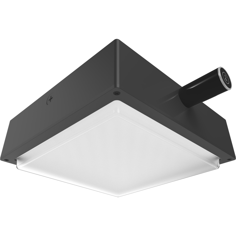 RAB Lighting VAN34 Vandalproof Canopy Light, 30/20/10W, CCT Selectable, LightCloud, Battery Backup, Frosted Lens, Bronze, VAN34-30FR/LC/E