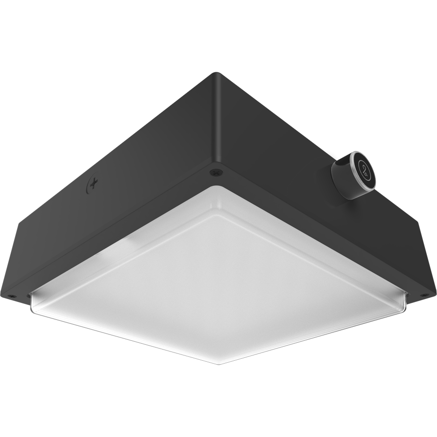 RAB Lighting VAN34 Canopy Light, 90/80/70W, CCT Selectable, LightCloud Blue, Microwave Sensor, Battery Backup, Frosted Lens, Bronze, VAN34-90FR/LCBS/MVS/E