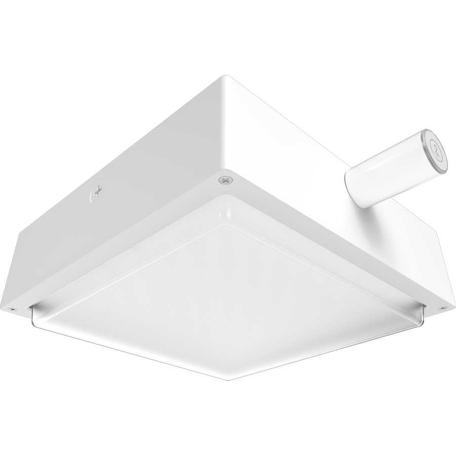 RAB Lighting VAN34 Vandalproof Canopy Light, 30/20/10W, CCT Selectable, 480V, LightCloud, Frosted Lens, White, VAN34-30FRW/480/LC