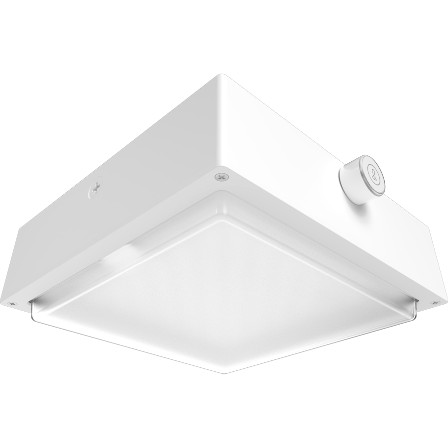RAB Lighting VAN34 Canopy Light, 60/50/40W, CCT Selectable, Microwave Sensor, LightCloud Blue, White, VAN34-60FRW/LCBS/MVS