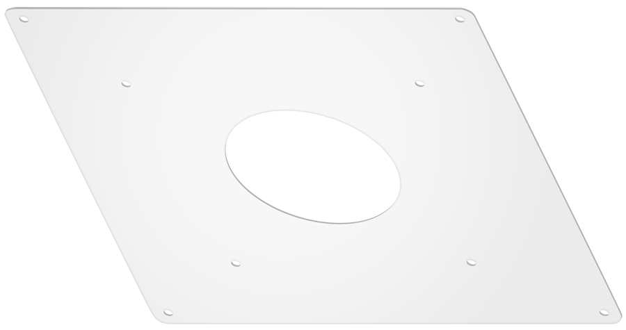 RAB Lighting VANLED RetroPlate G2 Canopy Mounting Plate, White, VANLED RETROPLATEW G2