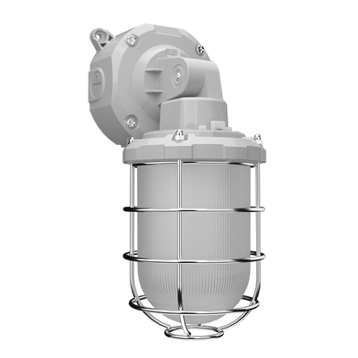 RAB Lighting VX Vaporproof LED, 20/16/12W, CCT Selectable, 120-277V, Field-Adjustable, Photocell, Gray, VX20