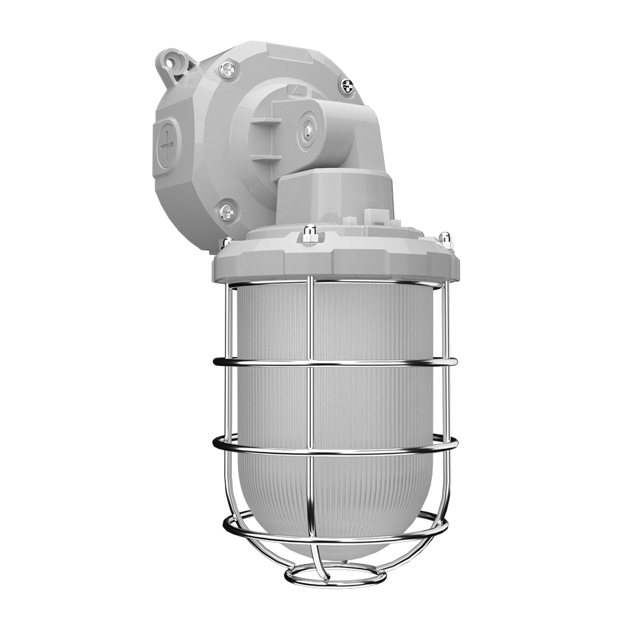 RAB Lighting VX Vaporproof LED, 20/16/12W, CCT Selectable, 120-277V, Field-Adjustable, Photocell, Gray, VX20
