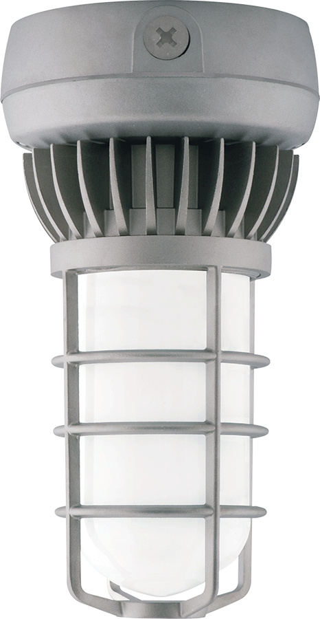 RAB Lighting VXLED Vapor Tight Fixture, 13W, 507 lm, 120-277V, Frosted Globe, Natural, VXLED13YDG