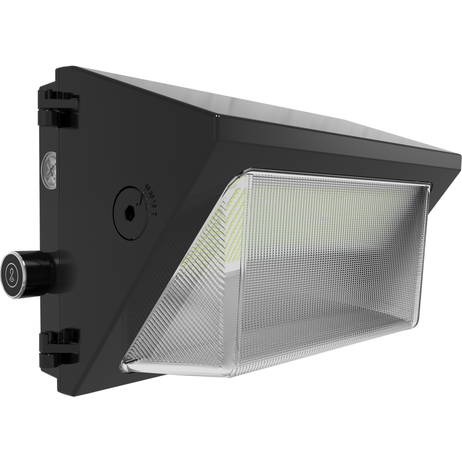 RAB Lighting W22 Medium Wall Pack, 100/85/70/50W, CCT Selectable, 480V, Adjustable Throw, Bronze, W22-M-100/480/LCBS/MVS