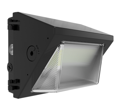 RAB Lighting W22 Small Wallpack, 30/25/20/15W, CCT Selectable, Battery Backup, Adjustable Throw, Bronze, W22-S-30/E