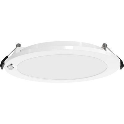 RAB Lighting Wafer Round Recessed Downlight, 13W, CRI90, CCT Selectable, 6 In., PIR Motion Sensor, White, WFR-6R/PIR