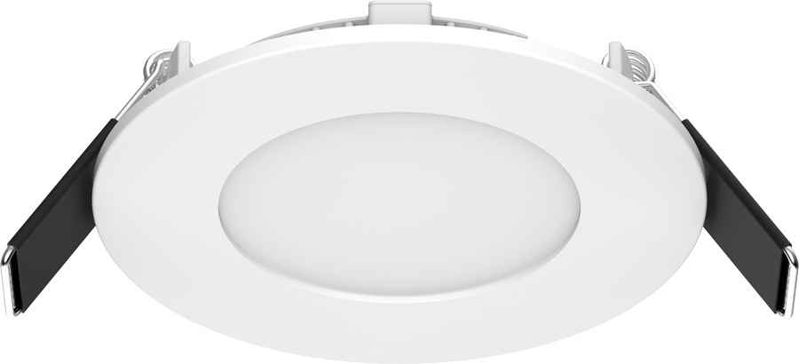 RAB Lighting 8W 3-Inch Edge-Lit Wafer, 3500K, IC Rated, Energy Star, Matte White, WFR3R8835120WS