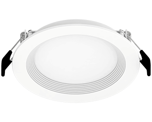 RAB Lighting 4 in RGB Wafer Downlight, 8W, 2200-6500K RGB, 120V, SmartShift, Baffle, White, WFR4B/RGB
