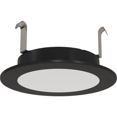 RAB Lighting WAFER34 Retro, 8W, CCT Selectable, CRI90, TRIAC, 4 In., Black, WFRETRO34-4-B