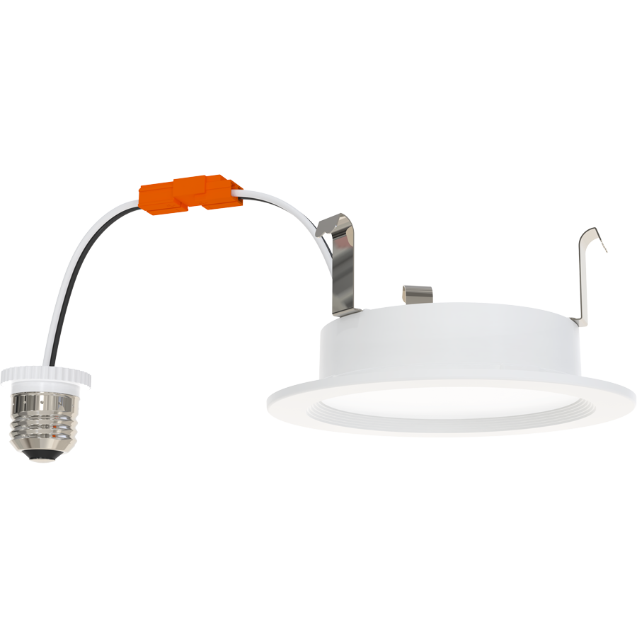 RAB Lighting WAFER34 Retro, 8W, CCT Selectable, CRI90, TRIAC, 4 In. Baffle, White, WFRETRO34-4B