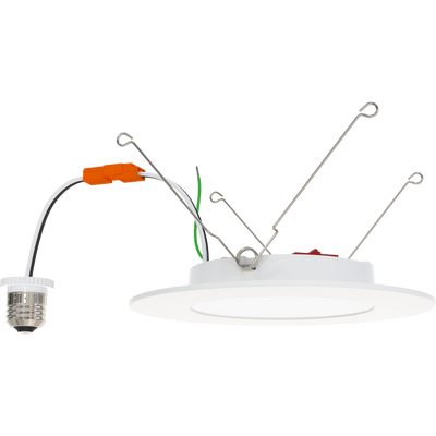 RAB Lighting WAFER34 Retro, 11W, CCT Selectable, CRI90, TRIAC, 6 In., White, WFRETRO34-6