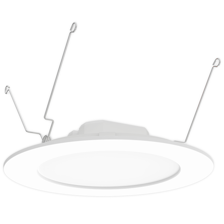 RAB Lighting 6" LED Wafer Retrofit Downlight, Smooth Trim, 11 | 13 | 15W, CCT Selectable, 1,034 thru 1,430 Lumens, 120V, WFRETRO6